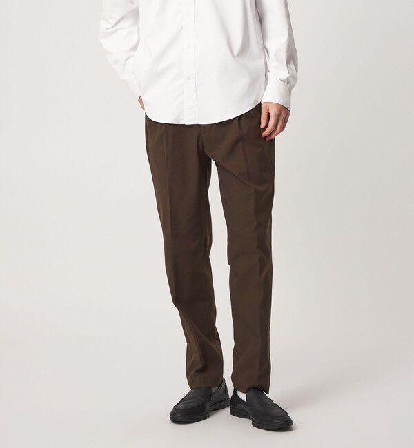 UNITED ARROWS green label relaxing「【WEB限定】JUST fit ウールライク 1プリーツ イージーパンツ -ストレッチ-」|チノ|