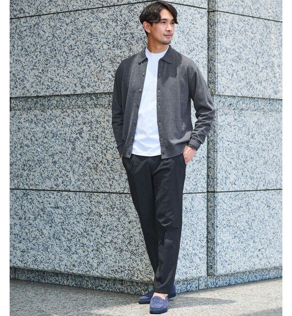 UNITED ARROWS green label relaxing「【WEB限定】JUST fit ウールライク 1プリーツ イージーパンツ -ストレッチ-」|チノ|