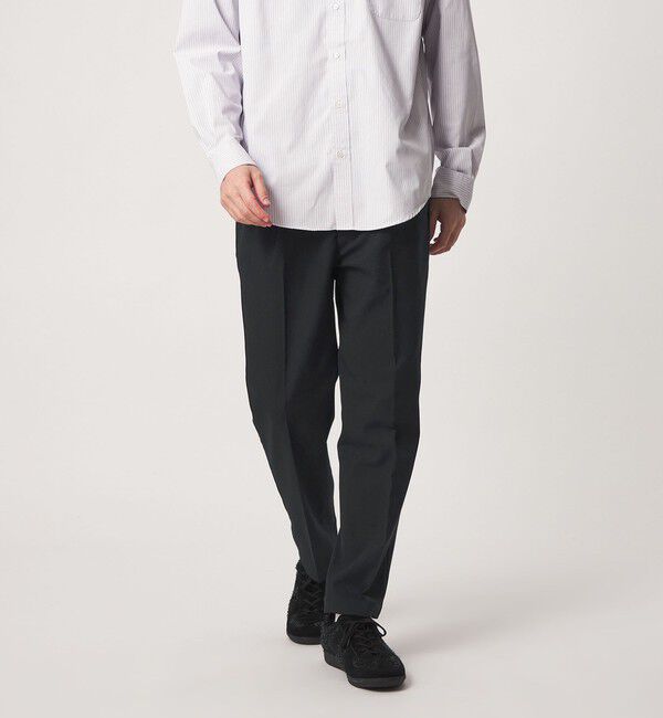 UNITED ARROWS green label relaxing「【WEB限定】JUST fit ウールライク 1プリーツ イージーパンツ -ストレッチ-」|チノ|