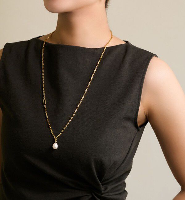 TOMORROWLAND GOODS「【別注】januka Chain w/Pearl ロングネックレス」|ネックレス|