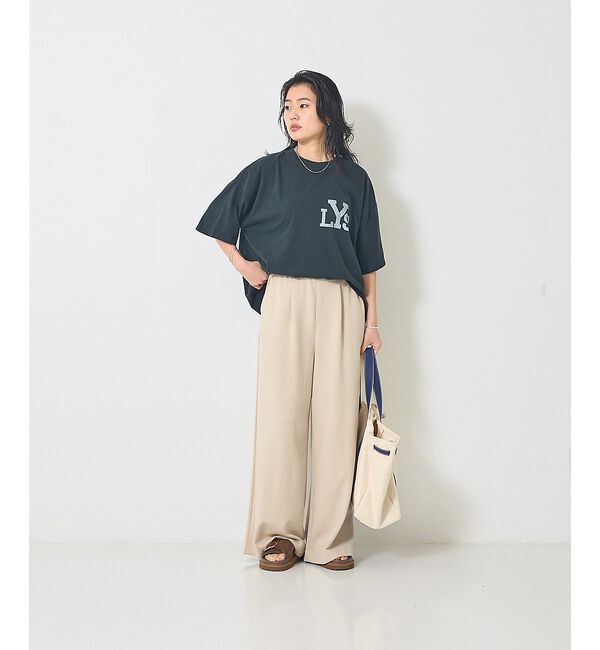 Rouge vif「【人気追加】ストレッチダンボールタックワイドパンツ」|その他|