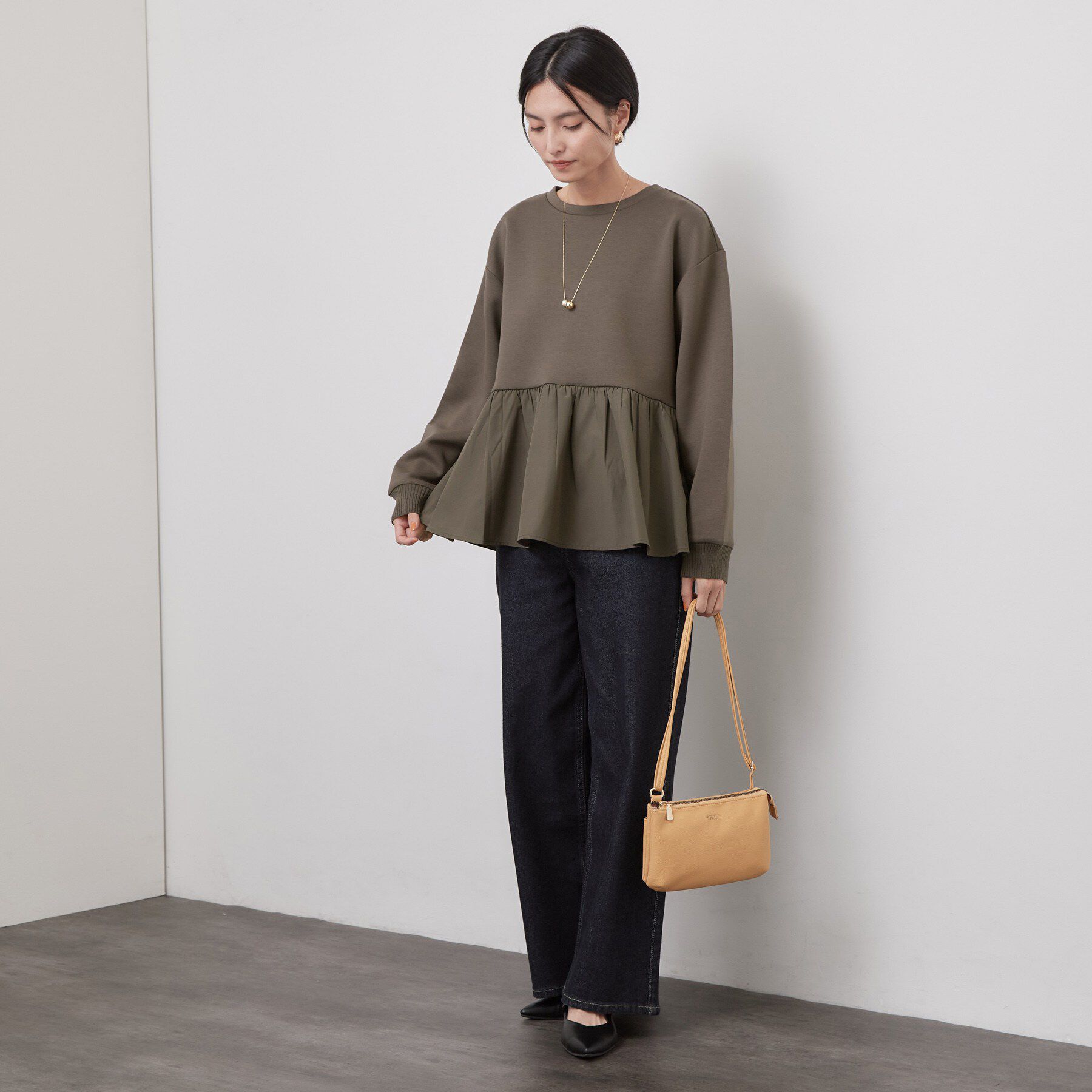 OPAQUE.CLIP「ペプラムドッキングトップス【洗濯機OK】」|Tシャツ・カットソー|