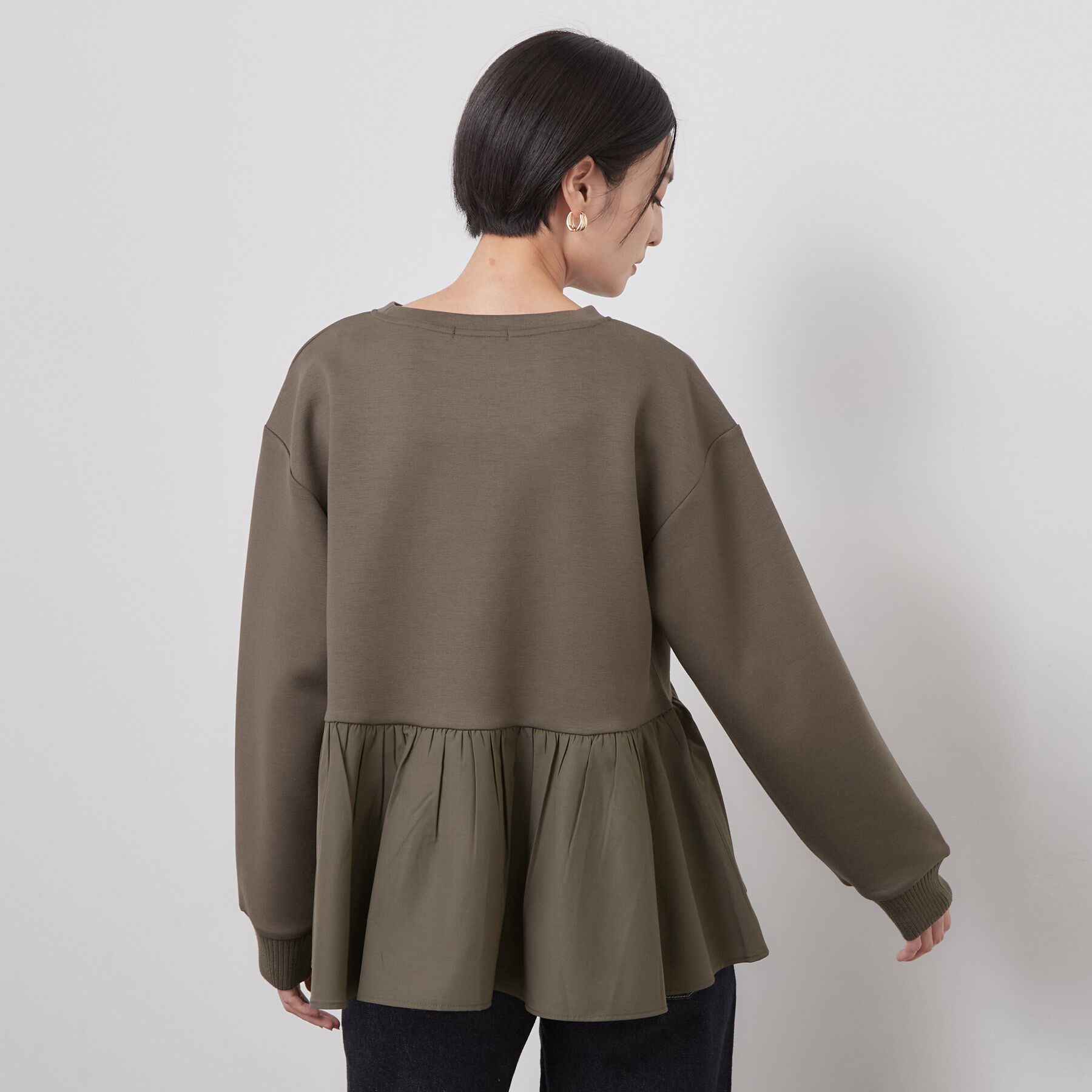 OPAQUE.CLIP「ペプラムドッキングトップス【洗濯機OK】」|Tシャツ・カットソー|