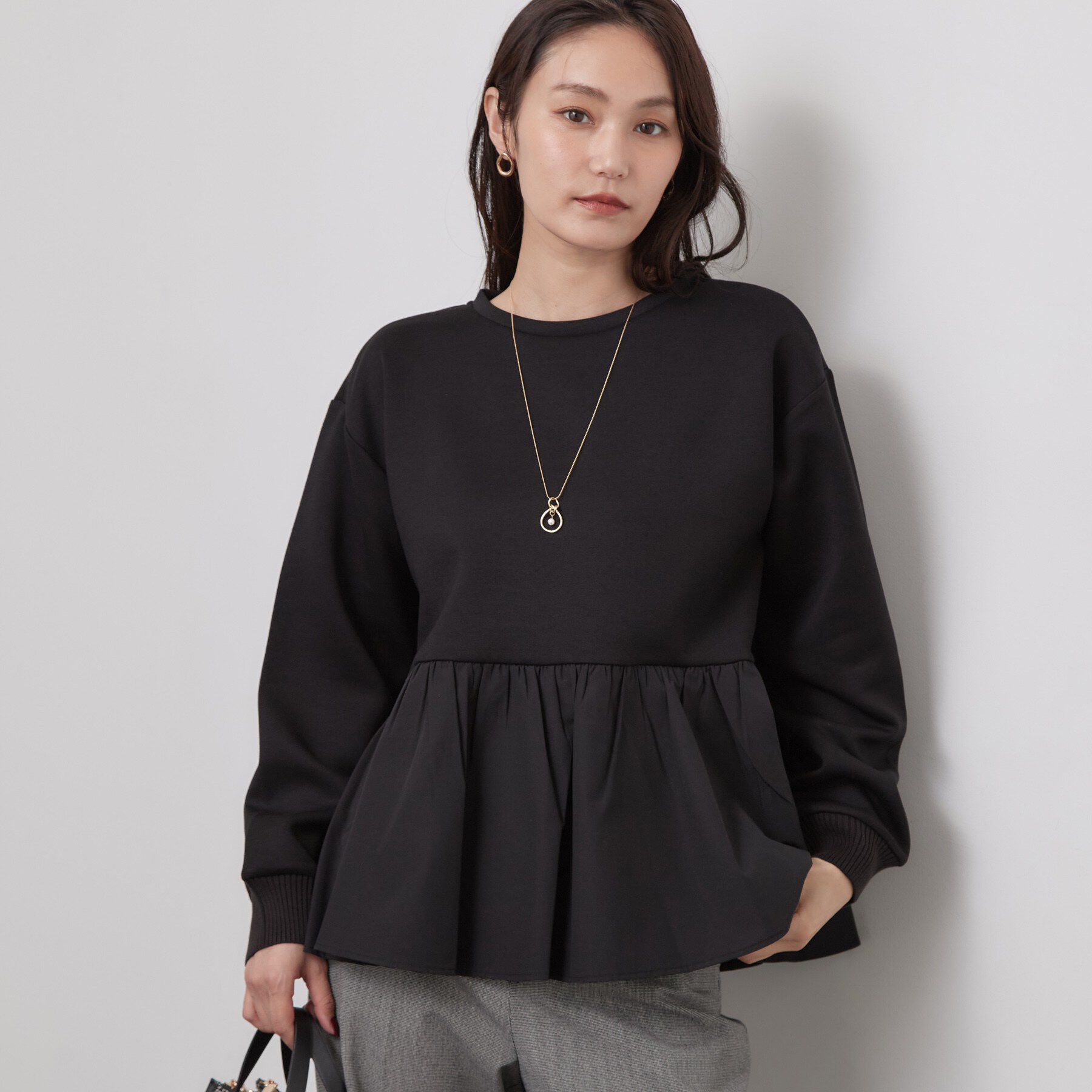 OPAQUE.CLIP「ペプラムドッキングトップス【洗濯機OK】」|Tシャツ・カットソー|