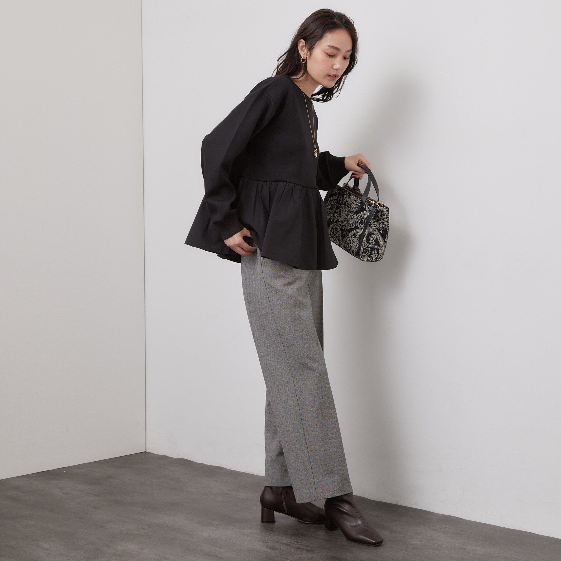 OPAQUE.CLIP「ペプラムドッキングトップス【洗濯機OK】」|Tシャツ・カットソー|