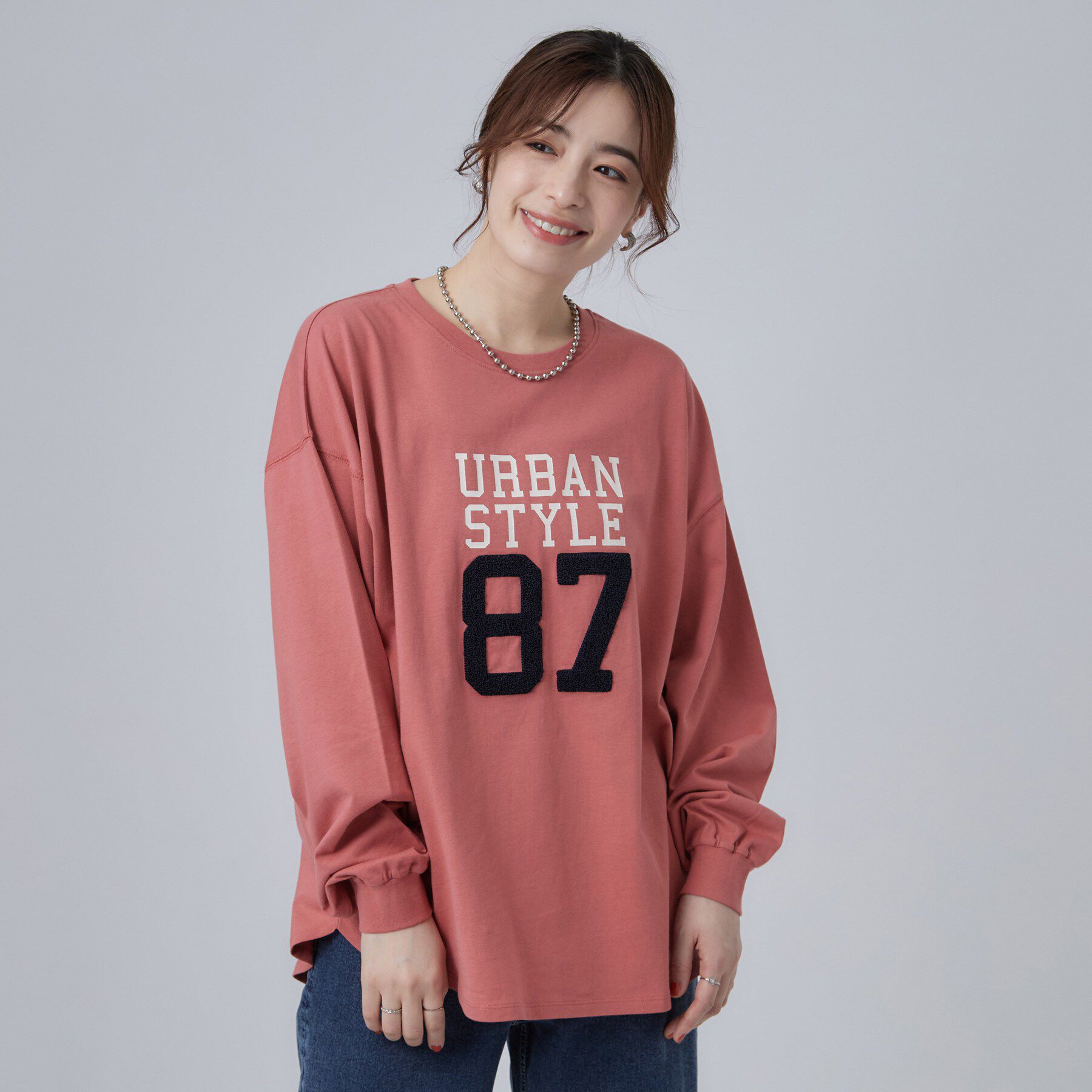 SHOO･LA･RUE「【選べる4柄/体型カバー】ゆるっと着られる BIGロンT」|Tシャツ・カットソー|