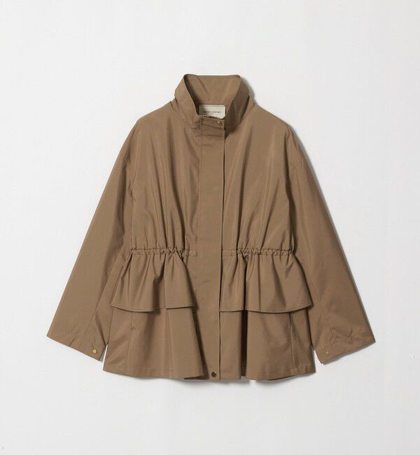 UNITED ARROWS「タフタ ペプラム フリル ブルゾン ‐はっ水‐」|ブルゾン・スタジャン|BEIGE