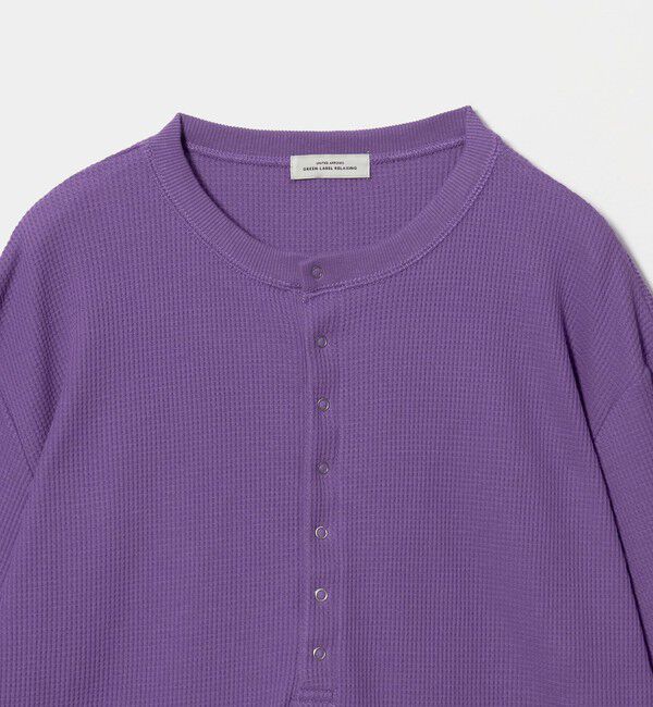 UNITED ARROWS green label relaxing「【WEB限定】＜at ease＞ワッフル ヘンリーネック ロングスリーブ カットソー」|Tシャツ・カットソー|