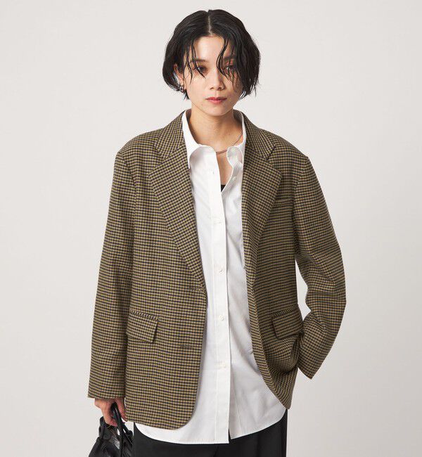 UNITED ARROWS green label relaxing「【別注】＜dahl'ia＞チェック ジャケット」|テーラードジャケット|MD.BROWN
