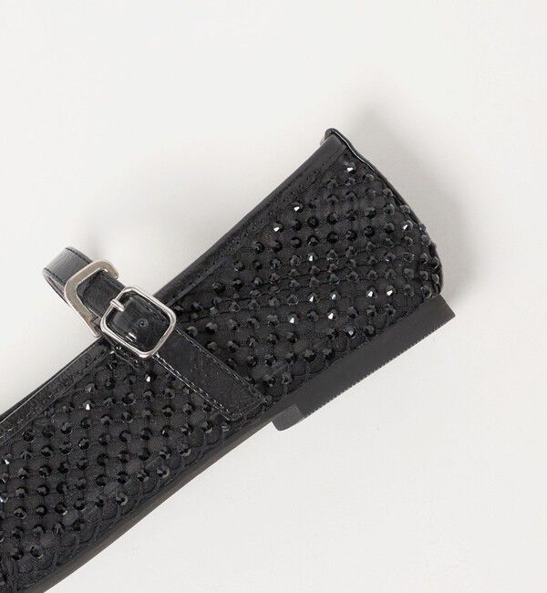 UNITED ARROWS green label relaxing「ビジューストラップ フラットシューズ」|ローファー|