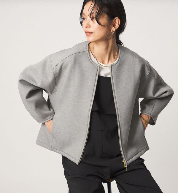 UNITED ARROWS green label relaxing「ダンボール ノーカラー ブルゾン」|ブルゾン・スタジャン|
