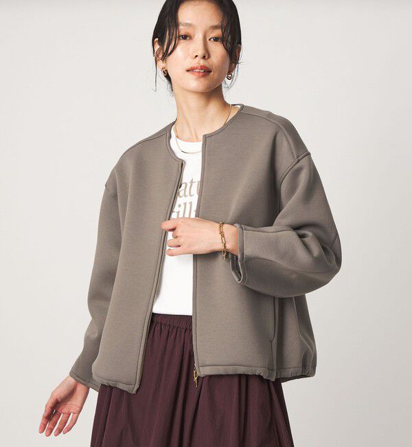 UNITED ARROWS green label relaxing「ダンボール ノーカラー ブルゾン」|ブルゾン・スタジャン|