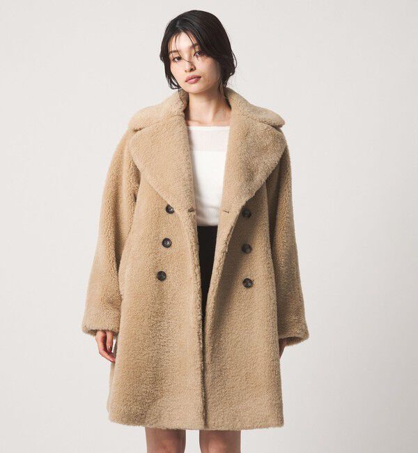 EMMEL REFINES「＜EMMEL REFINES＞EM Wボタン Aライン フェイクファーコート」|その他|