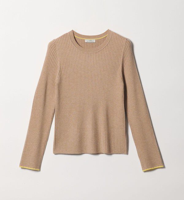 UNITED ARROWS green label relaxing「【WEB限定】＜at ease＞ソデサキ バイカラー プルオーバー ニット 2」|ニット・セーター|BEIGE