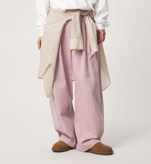 UNITED ARROWS green label relaxing「【WEB限定】＜at ease＞コーデュロイ タック パンツ」|その他|LT.PINK