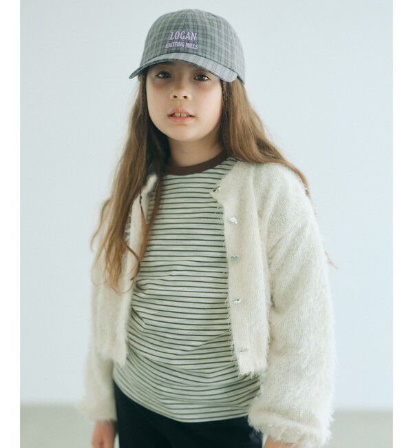 UNITED ARROWS green label relaxing「【COOL CHIC GIRLS STYLE】ボーダー シャーリング プルオーバー / キッズ120cm-160cm」|Tシャツ・カットソー|