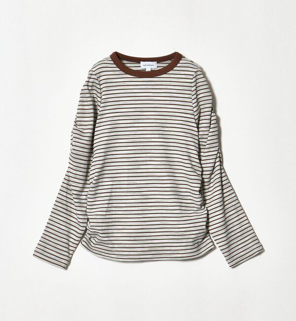UNITED ARROWS green label relaxing「【COOL CHIC GIRLS STYLE】ボーダー シャーリング プルオーバー / キッズ120cm-160cm」|Tシャツ・カットソー|