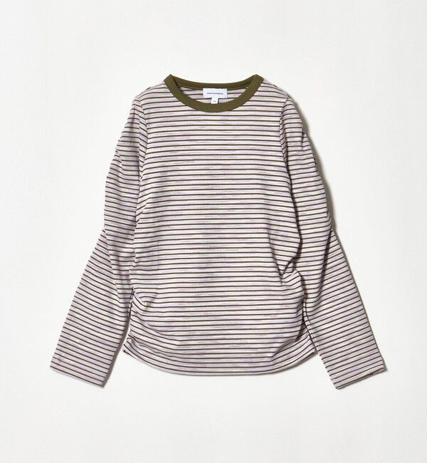 UNITED ARROWS green label relaxing「【COOL CHIC GIRLS STYLE】ボーダー シャーリング プルオーバー / キッズ120cm-160cm」|Tシャツ・カットソー|
