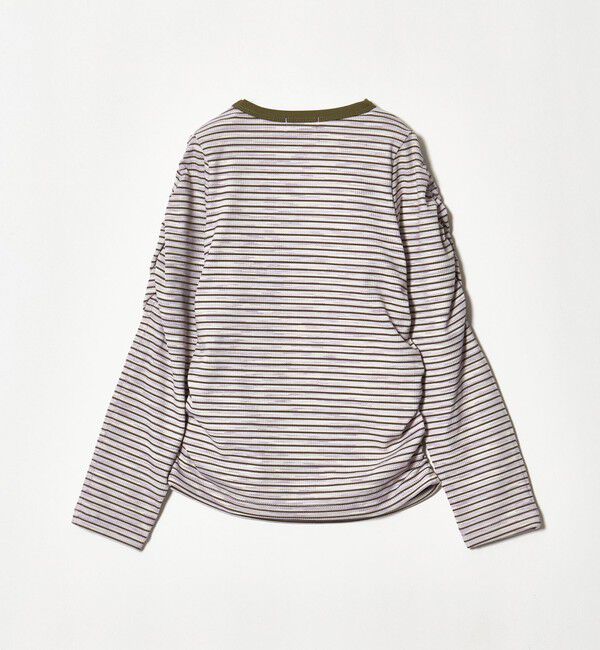 UNITED ARROWS green label relaxing「【COOL CHIC GIRLS STYLE】ボーダー シャーリング プルオーバー / キッズ120cm-160cm」|Tシャツ・カットソー|