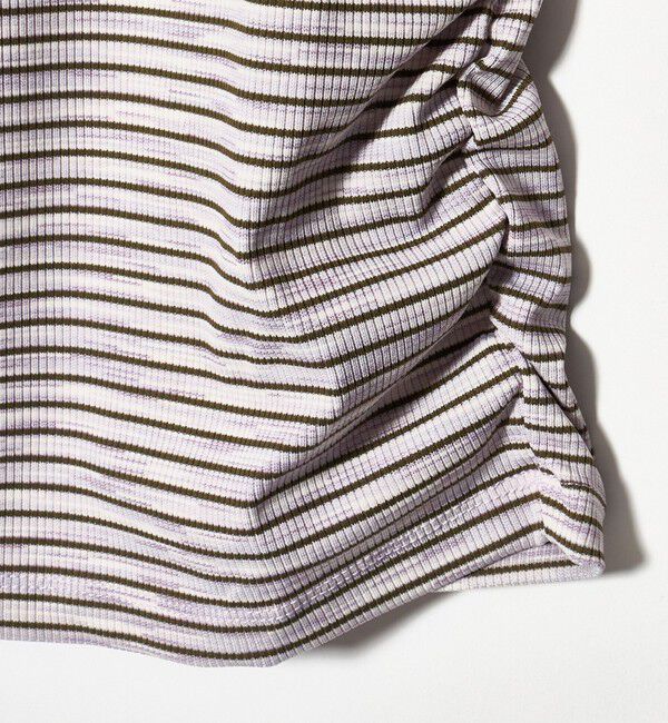 UNITED ARROWS green label relaxing「【COOL CHIC GIRLS STYLE】ボーダー シャーリング プルオーバー / キッズ120cm-160cm」|Tシャツ・カットソー|