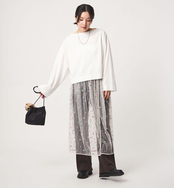 UNITED ARROWS green label relaxing「【WEB限定】＜at ease＞チュール シシュウ 2WAY スカート ワンピース」|その他|