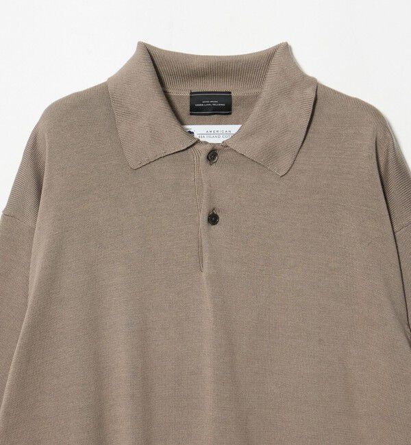 UNITED ARROWS green label relaxing「FINE BASIC アメリカンシーアイランドコットン 長袖 ニットポロシャツ」|ニット・セーター|