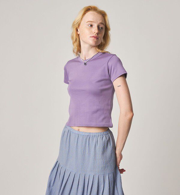 STEVEN ALAN「＜Steven Alan＞コットン フライス Tシャツ」|Tシャツ・カットソー|PURPLE