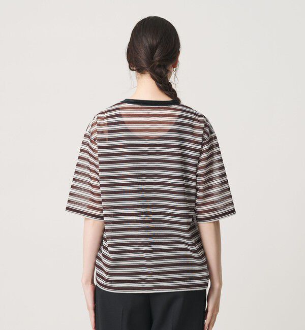 BEAUTY&YOUTH UNITED ARROWS「コットンポリエステル シアーボーダー Tシャツ」|Tシャツ・カットソー|