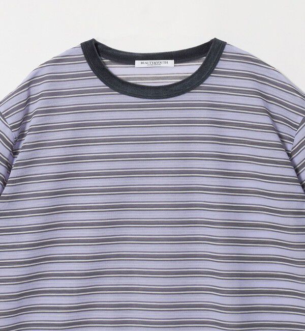 BEAUTY&YOUTH UNITED ARROWS「コットンポリエステル シアーボーダー Tシャツ」|Tシャツ・カットソー|
