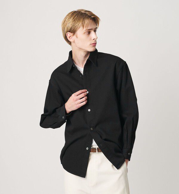 BEAUTY&YOUTH UNITED ARROWS「ライト ハイツイスト デニム オーバー シャツ」|シャツ・ブラウス|BLACK
