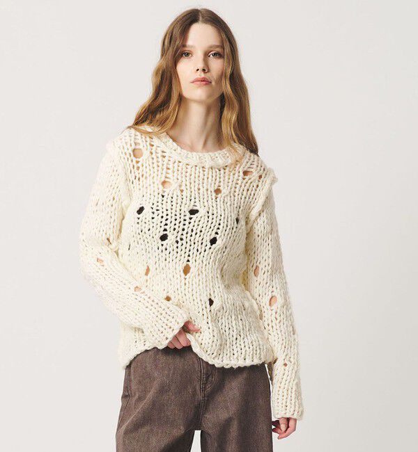 ATTISESSION「＜ATTISESSION＞ホールデザイン ニット」|ニット・セーター|OFF WHITE