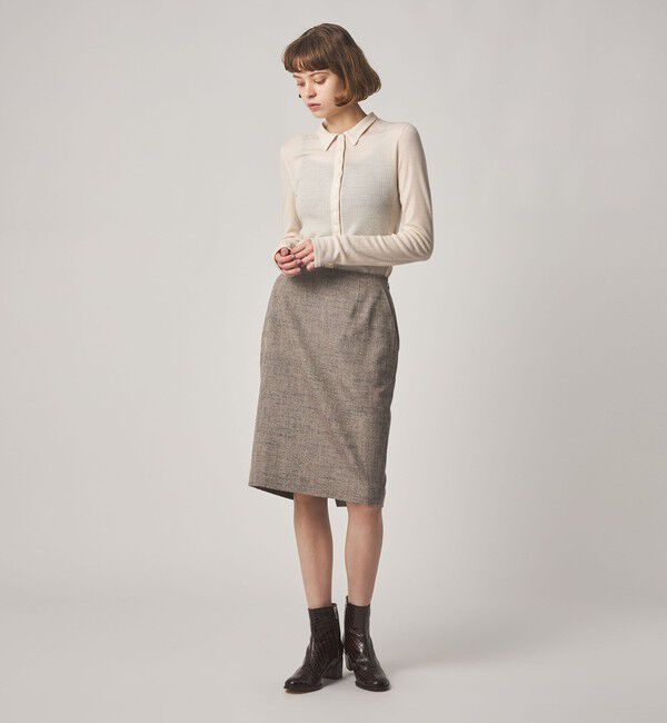STEVEN ALAN「＜Steven Alan＞ウール リブ ポロエリ  カーディガン」|カーディガン|