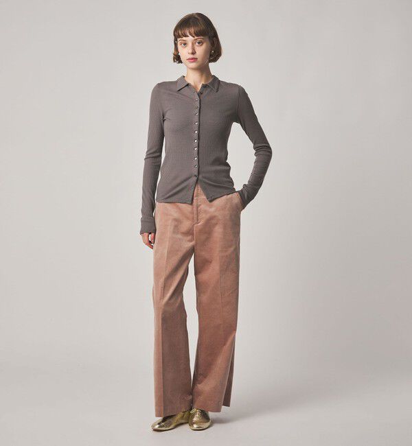 STEVEN ALAN「＜Steven Alan＞ウール リブ ポロエリ  カーディガン」|カーディガン|