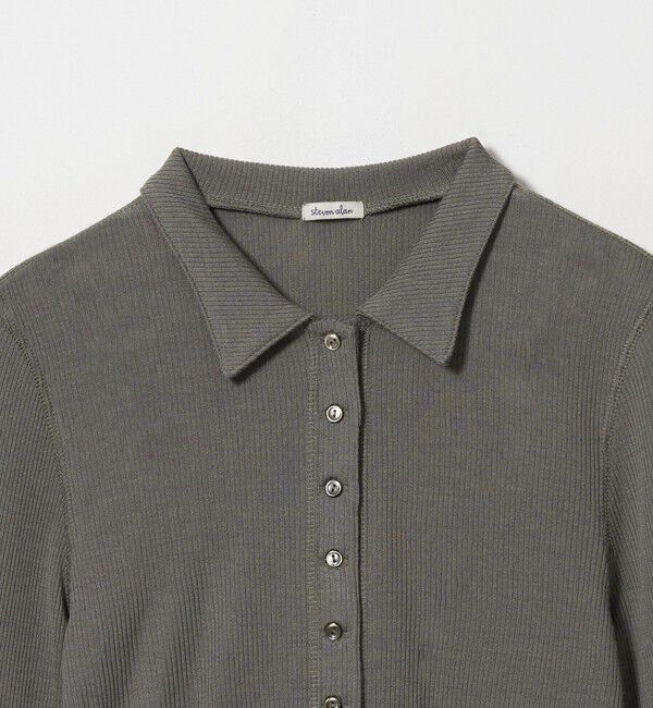 STEVEN ALAN「＜Steven Alan＞ウール リブ ポロエリ  カーディガン」|カーディガン|