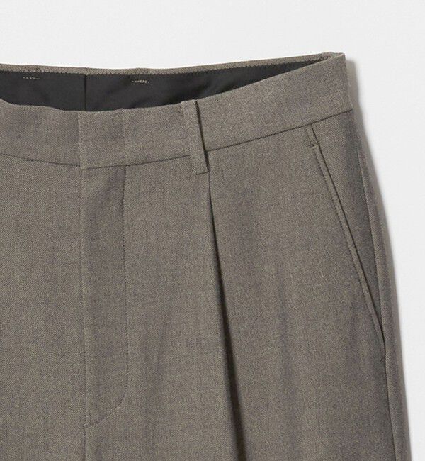 BEAUTY&YOUTH UNITED ARROWS「アルガン トロ 1プリーツ テーパード パンツ NO.7 タテヨコストレッチ」|チノ|