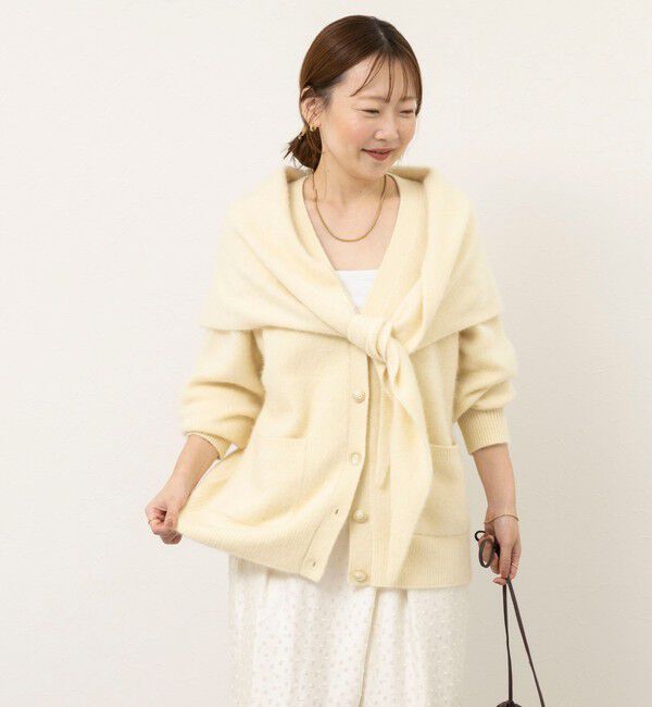 NOLLEY'S sophi「【一部WEB限定カラー】ウール混へアリーVネックカーディガン」|カーディガン|