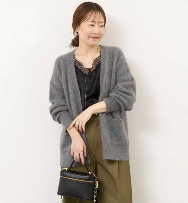 NOLLEY'S sophi「【一部WEB限定カラー】ウール混へアリーVネックカーディガン」|カーディガン|