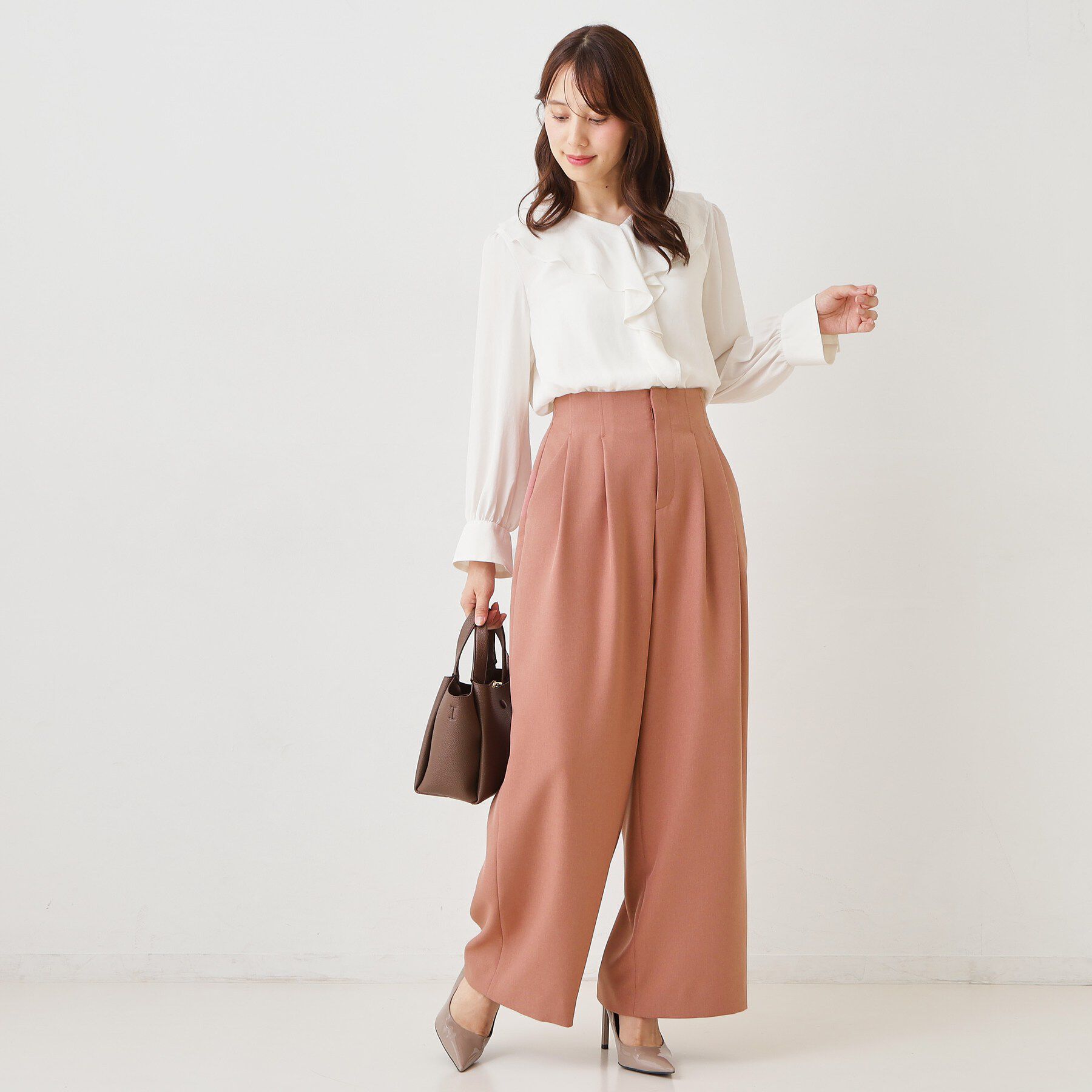 COUP DE CHANCE「【手洗い可／日本製】タック入りワイドパンツ」|その他|