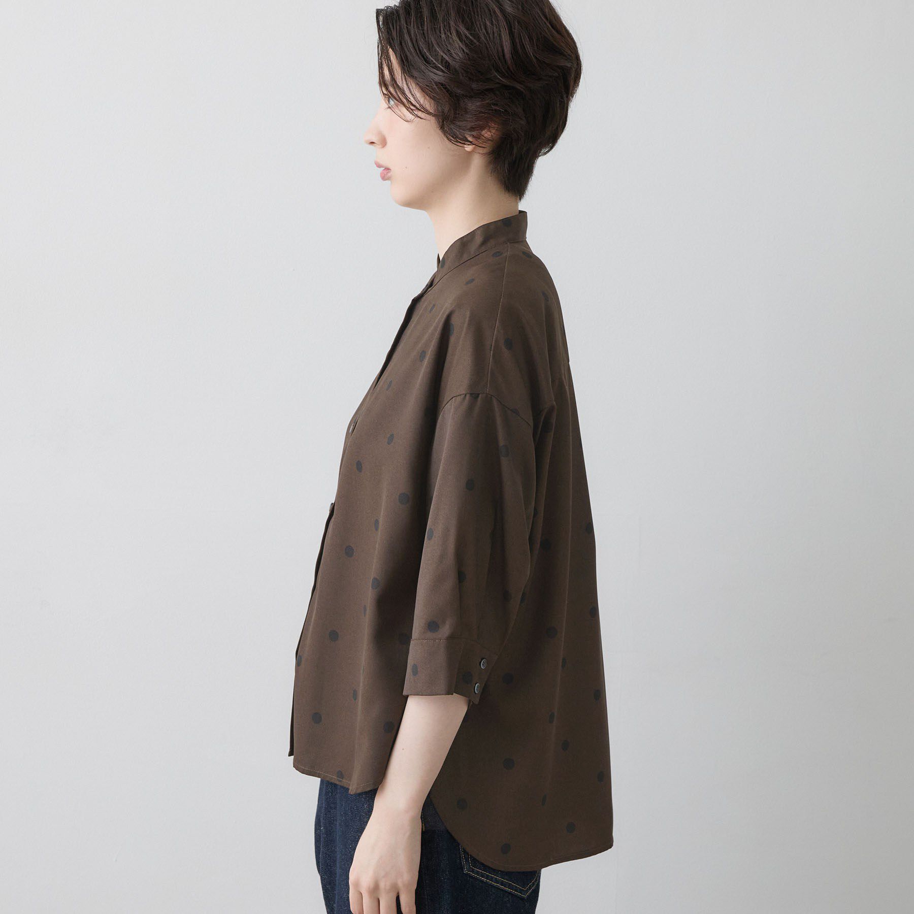 Dessin「【セットアップ可】ドットプリント ハーフスリーブシャツ」|シャツ・ブラウス|