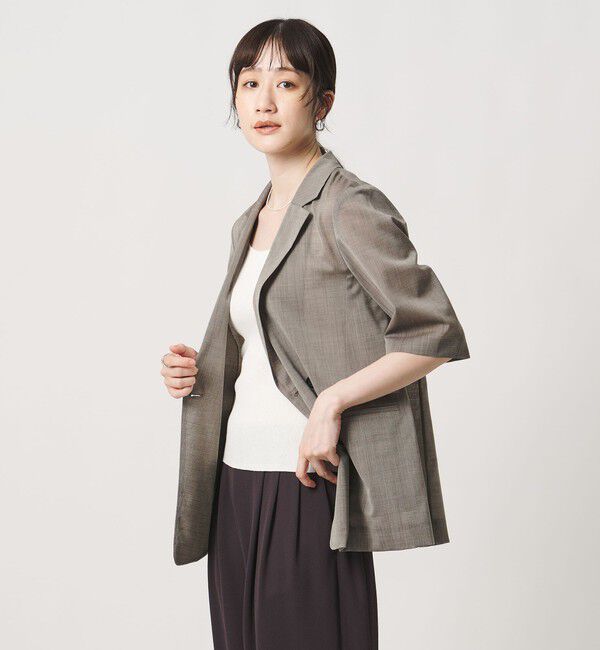 UNITED ARROWS「シアー テーラードジャケット ‐ウォッシャブル‐」|テーラードジャケット|