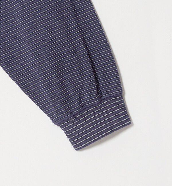 UNITED ARROWS「【別注】＜YONETOMI＞ガーメントダイ モックネック ボーダー Tシャツ」|Tシャツ・カットソー|