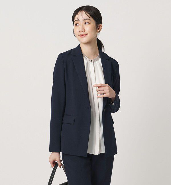 UNITED ARROWS「ダブルクロス ジャケット ‐ストレッチ ウォッシャブル‐」|テーラードジャケット|