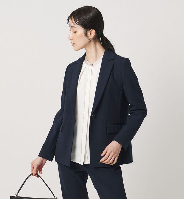 UNITED ARROWS「ダブルクロス ジャケット ‐ストレッチ ウォッシャブル‐」|テーラードジャケット|