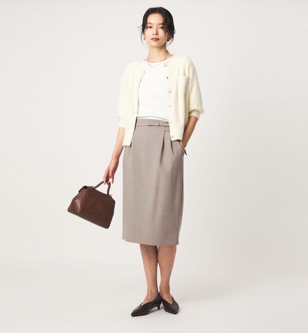 UNITED ARROWS green label relaxing「［size SHORT/TALLあり］ライト ダブルクロス タイトスカート」|タイト|