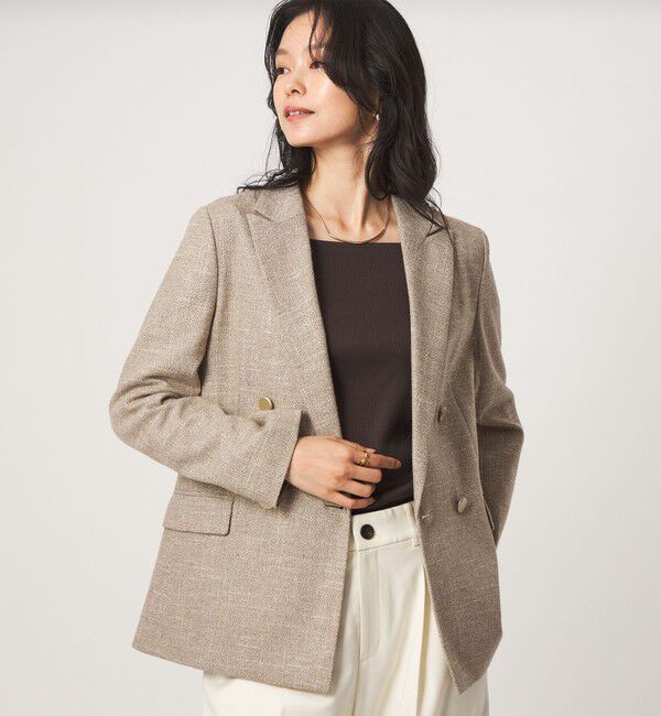 UNITED ARROWS green label relaxing「［size SHORTあり］スラブ ダブルジャケット」|テーラードジャケット|