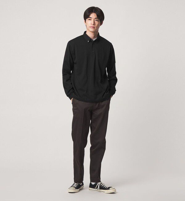 UNITED ARROWS green label relaxing「【WEB限定】JUST fit デイリー ドライ ボタンダウン 長袖 ポロシャツ -吸水速乾・抗菌-」|ポロシャツ|