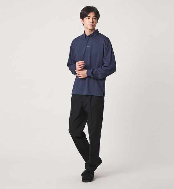 UNITED ARROWS green label relaxing「【WEB限定】JUST fit デイリー ドライ ボタンダウン 長袖 ポロシャツ -吸水速乾・抗菌-」|ポロシャツ|