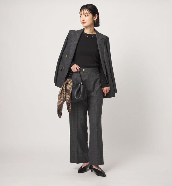 UNITED ARROWS green label relaxing「＜1_OF MINE＞リブ クルーネック ロングスリーブ プルオーバー ニット マシンウォッシャブル」|ニット・セーター|