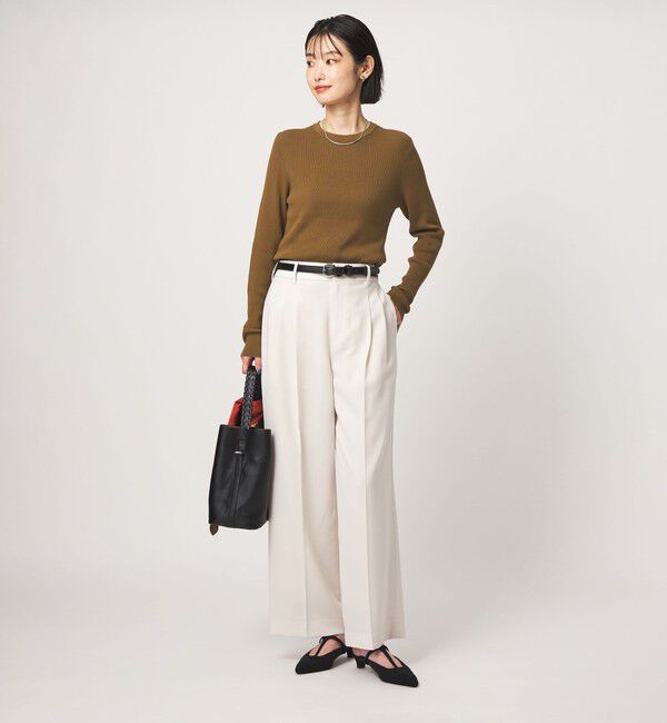 UNITED ARROWS green label relaxing「＜1_OF MINE＞リブ クルーネック ロングスリーブ プルオーバー ニット マシンウォッシャブル」|ニット・セーター|