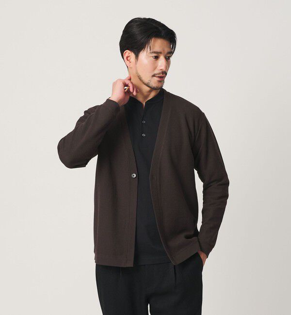 BEAUTY&YOUTH UNITED ARROWS「【WEB限定 WARDROBE SMART】エアリー カノコ  カーディガン 【抗菌・防臭】」|カーディガン|